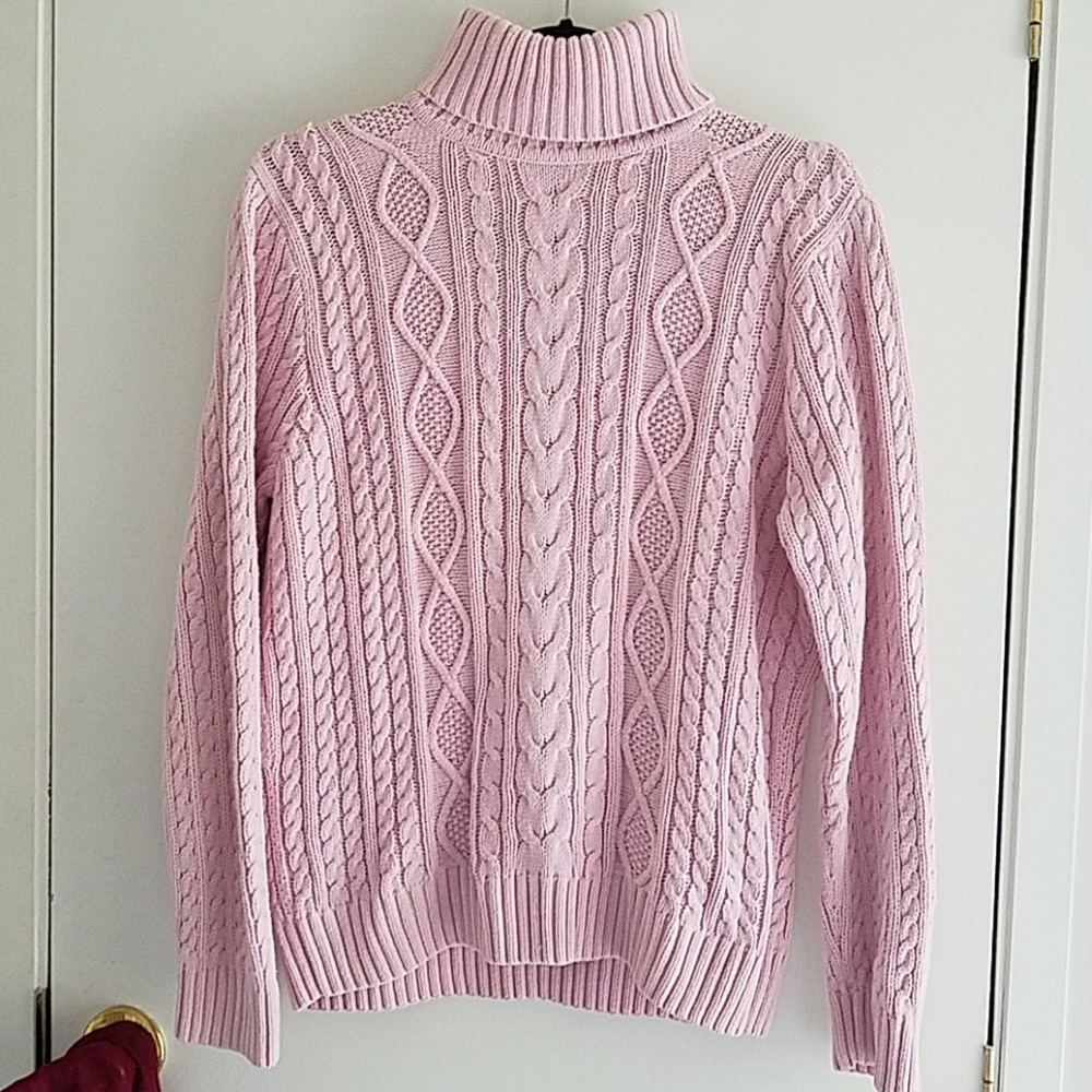 Pink Cable Knit Sweater